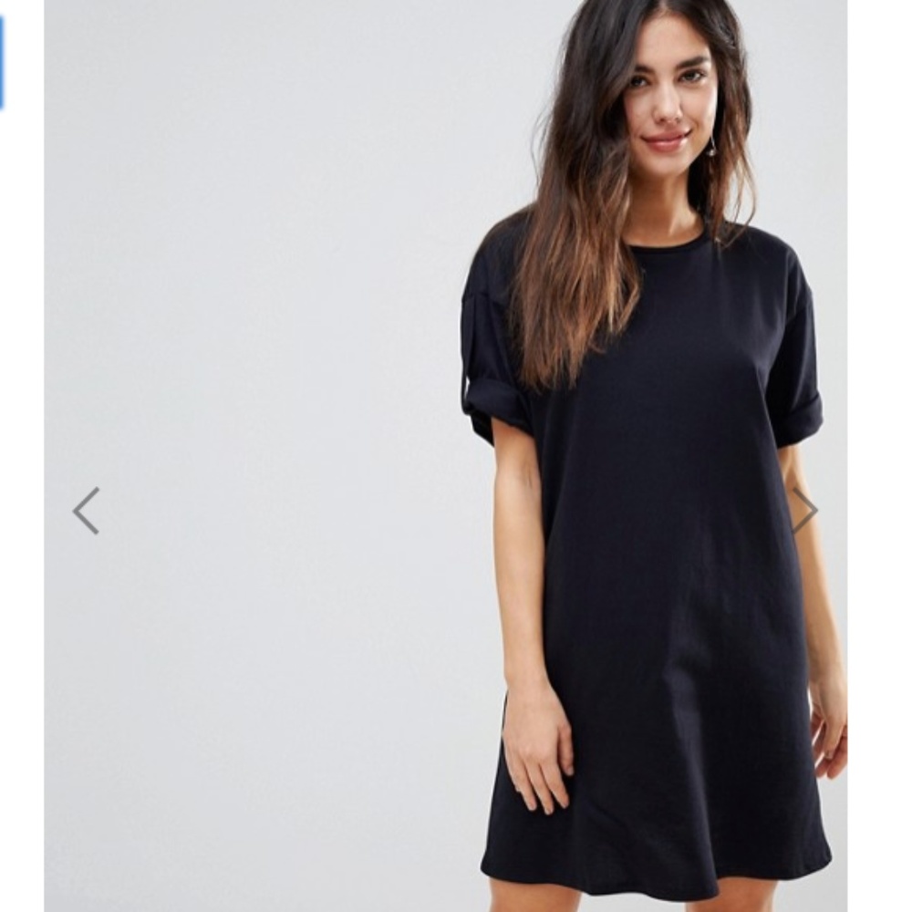 NWT ASOS Rolled Sleeve T-Shirt Dress